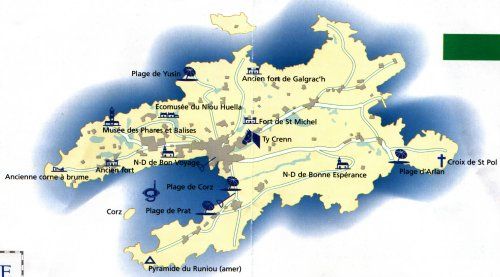 Plan de l'île d'Ouessant